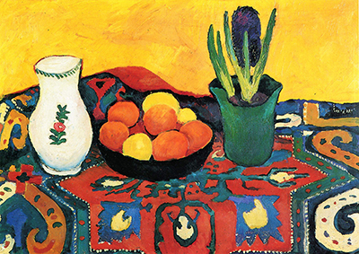 Still Life Hyacinths Carpet August Macke